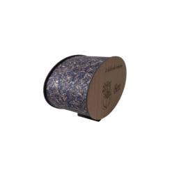 Ovale urn hout met bloemdecoratie