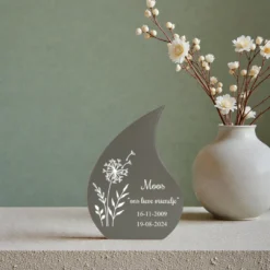 Mini urn memento Stonegreen met gravering sfeerbeeld