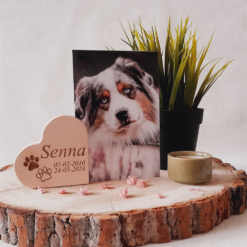 Fotohouder met ruimte voor symbolische hoeveelheid as