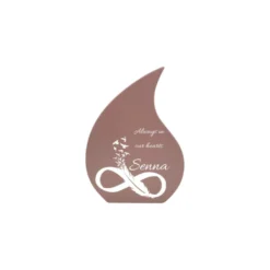 Memento druppel keepsake urn blossom met witte achtergrond