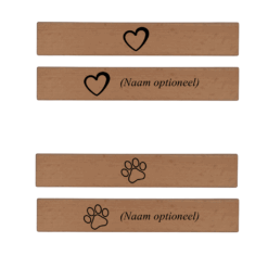 Mini urn hout met kaars, foto en droogbloemen. incl. gravering hart of pootafdruk. Naam kan optioneel worden toegevoegd