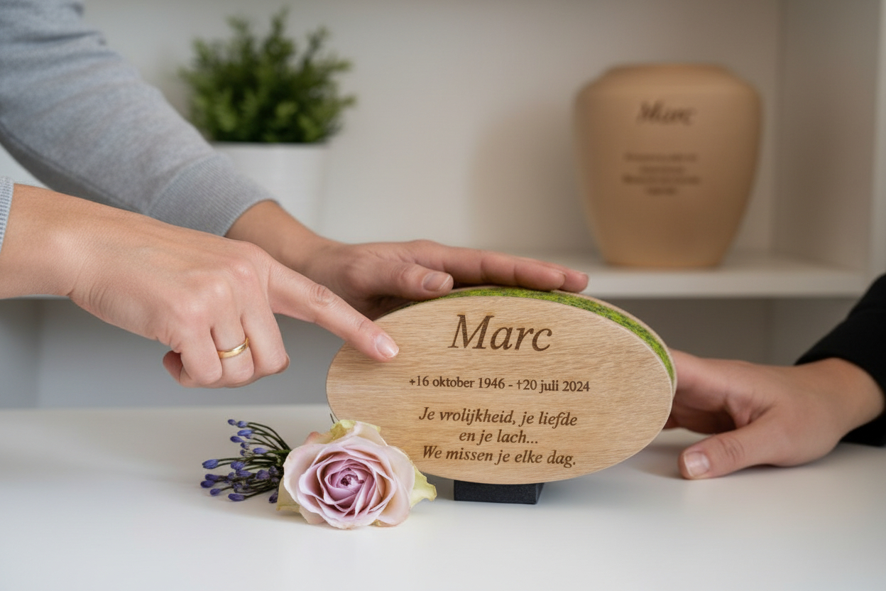 Het kiezen van een urn na de crematie